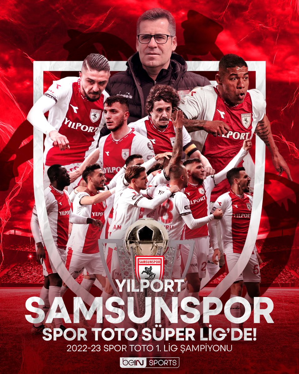 🔴⚪️ Yılport Samsunspor, bitime 6 hafta kala #SporTotoSüperLig’e yükselmeyi garantiledi!