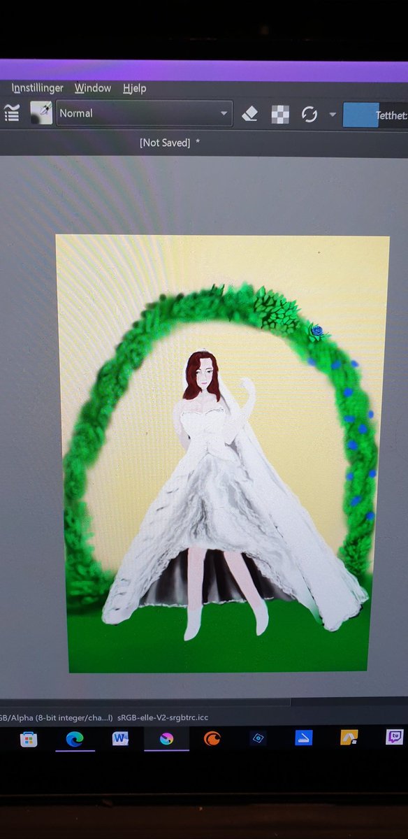 No idea why, but I wanted to draw a bride today... 😳
Not quite done with it, but starting to look cute I think. ☺
#art #digitalart #bride #flowerarch #sketch #krita