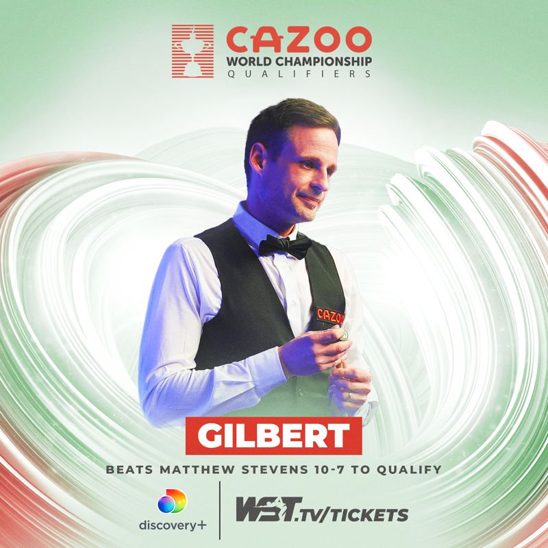 WeAreWST's tweet photo. 2019 semi finalist David Gilbert is heading back to the Crucible for the fifth year in a row!

He's beaten two-time finalist Matthew Stevens 10-7.

#JudgementDay