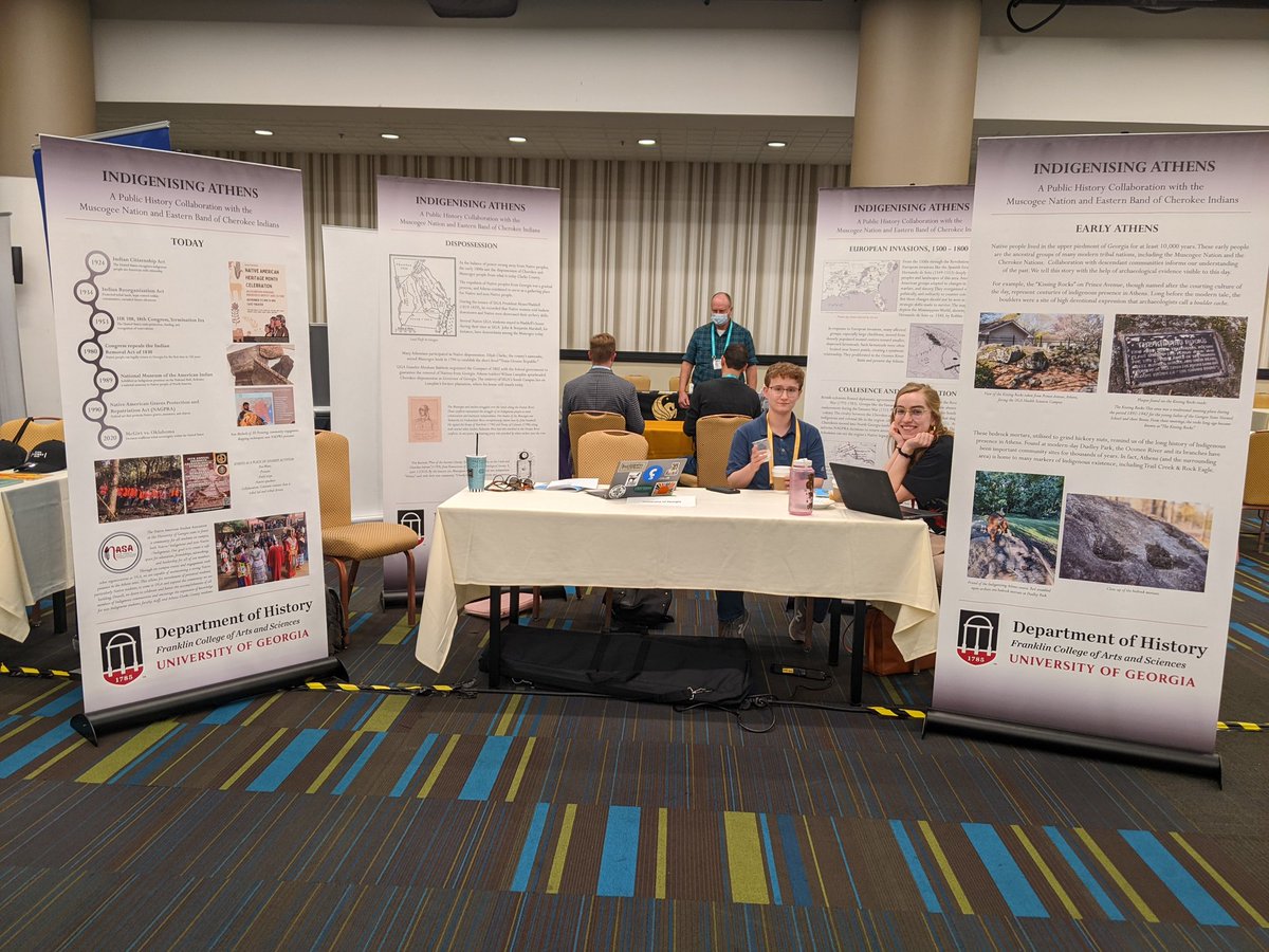 tedi_light's tweet photo. @UGAHistory is rolling deep for #NCPH2023 ! Come visit the Indigenizing Athens both! https://t.co/QWuTzxAMqg
