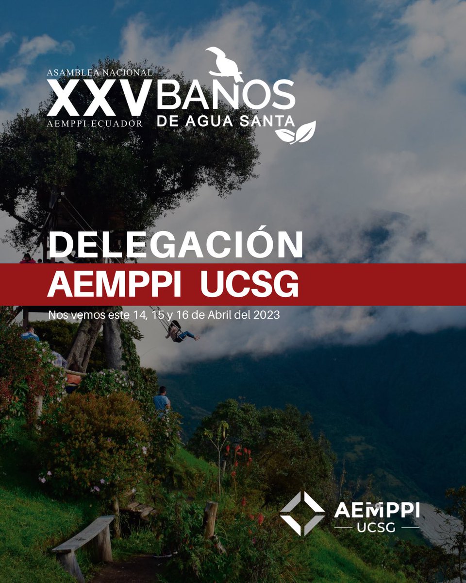 AemppiU's tweet photo. XXV Asamblea Nacional AEMPPI Ecuador en Baños - Delegación de AEMPPI UCSG 

Orgullosos de nuestros representantes 🫶🏻

NOS VEMOS EN BAÑOS!!

#ForjandoNuestroFuturo 
@aemppiecuador https://t.co/vnzBUJ4S4W