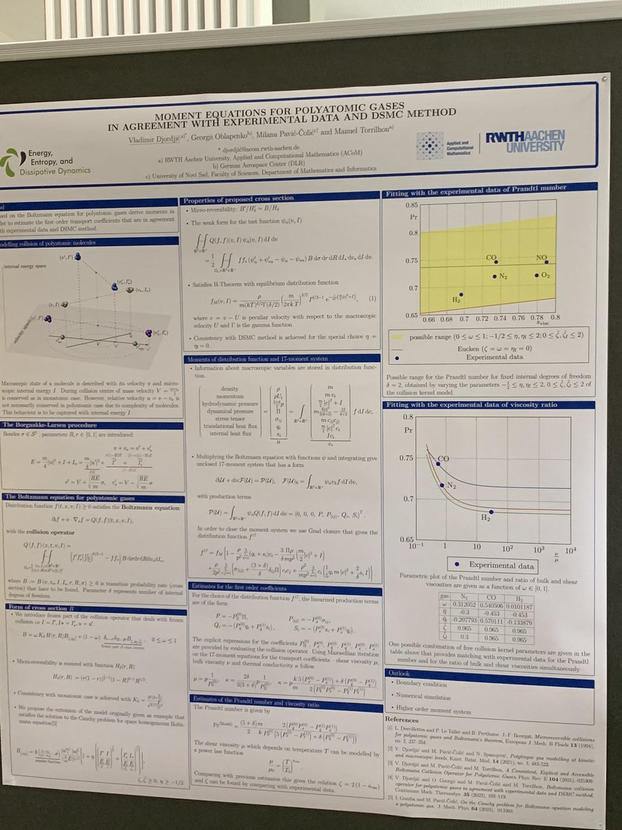 kunstmord1's tweet photo. Great presentation of Vladimir Djordić of our work on extending Moment methods to polyatomic gas simulations https://t.co/3Ow1D7OFw9