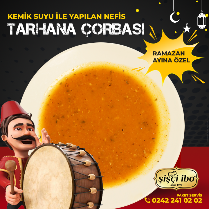 Ramazan ayına özel mis gibi tarhana çorbamız...
Kemik suyuyla yaptığımız besleyici ve lezzetli, yayladan gelen ev yapımı doğal tarhanamız, sizi bekliyor.
#sisciibo #şişçiibo #antalya #konyaaltı #korkuteli #eniyirestoran #acılısoğanlıköfte #hoşgeldinramazan