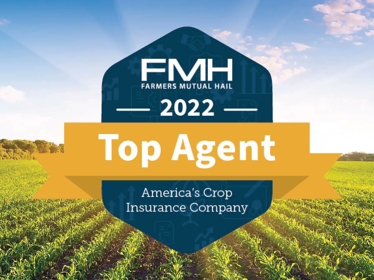 We're so proud of our team for being named a Top Agency by Farmers Mutual Hail Insurance Company! We're always striving to make sure each customer has the right customized coverage for their operation. buff.ly/3ZZIjCF