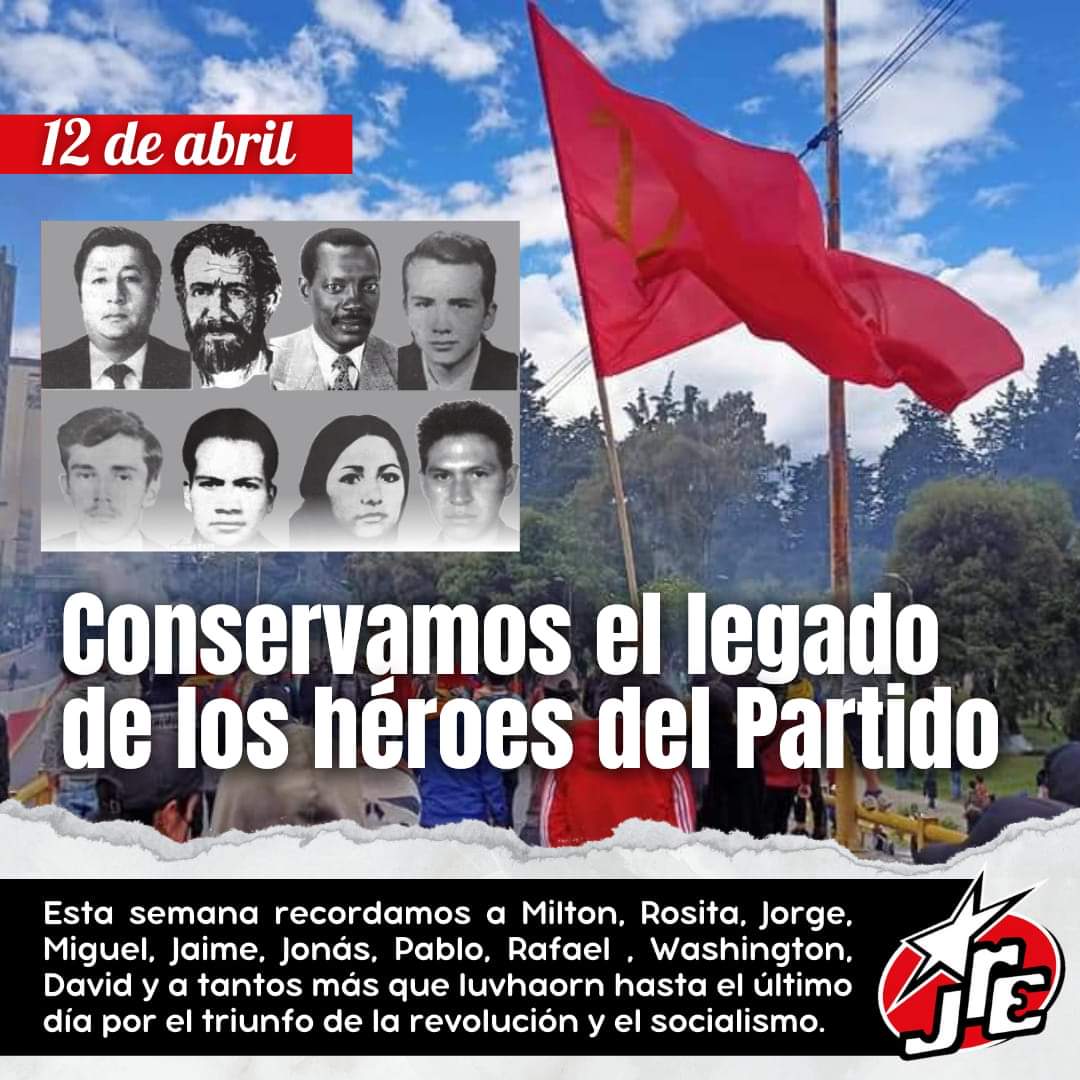 JRE_Ecuador's tweet photo. Nos sentimos orgullosos de pertenecer al Partido de la clase obrera, entregar nuestra vida a la Revolución, como hicieron nuestros héroes. Estamos llamados a defender su legado y continuar en la lucha x la transformación social.
#12deAbril #HeroesDelPartido #PCMLE #Ecuador https://t.co/mYK2tKRU7H