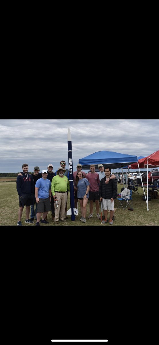 CoachColeDavis's tweet photo. @torybruno This is the University of South Alabama Launch Team I am president of. We design and launch solid fueled, high powered rockets. We are competing in the @Spaceport_Cup competition in New Mexico this June. Would you be open to sponsoring this years rocket? #AskTory https://t.co/lvOrnAbUUH