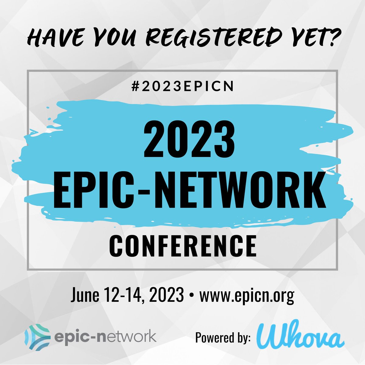 EPICNtweet's tweet photo. We are about 2 months away from the #2023EPICN Conference! Have you registered for this free event yet?
We encourage you to use the Whova platform to register, review updates, and participate with one another: https://t.co/9jtGaNqTh2
#whova #virtualconference #epicmodel https://t.co/jb5UogSZqA