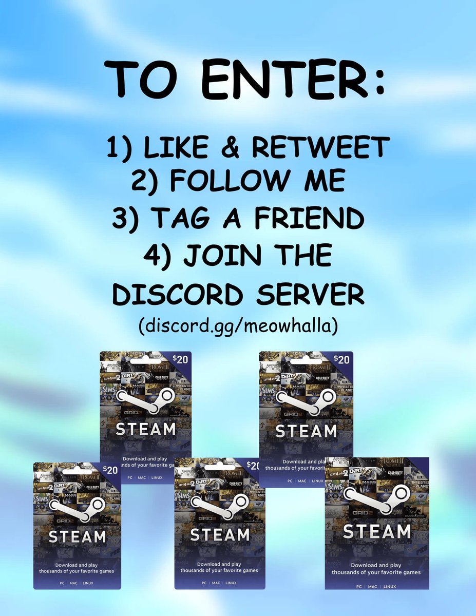 prplexity's tweet photo. Hosting another #Brawlhalla giveaway!
(5 Winners)
Giving away: 5x $20 Steam Cards
To Enter:
1) Follow me (@prplexity)
2) Like &amp; Retweet
3) Tag a Friend
4) Join my Discord server (https://t.co/6yuJfzqWTI)
Giveaway ends 04/19/2023 https://t.co/cTMm7oSyJx