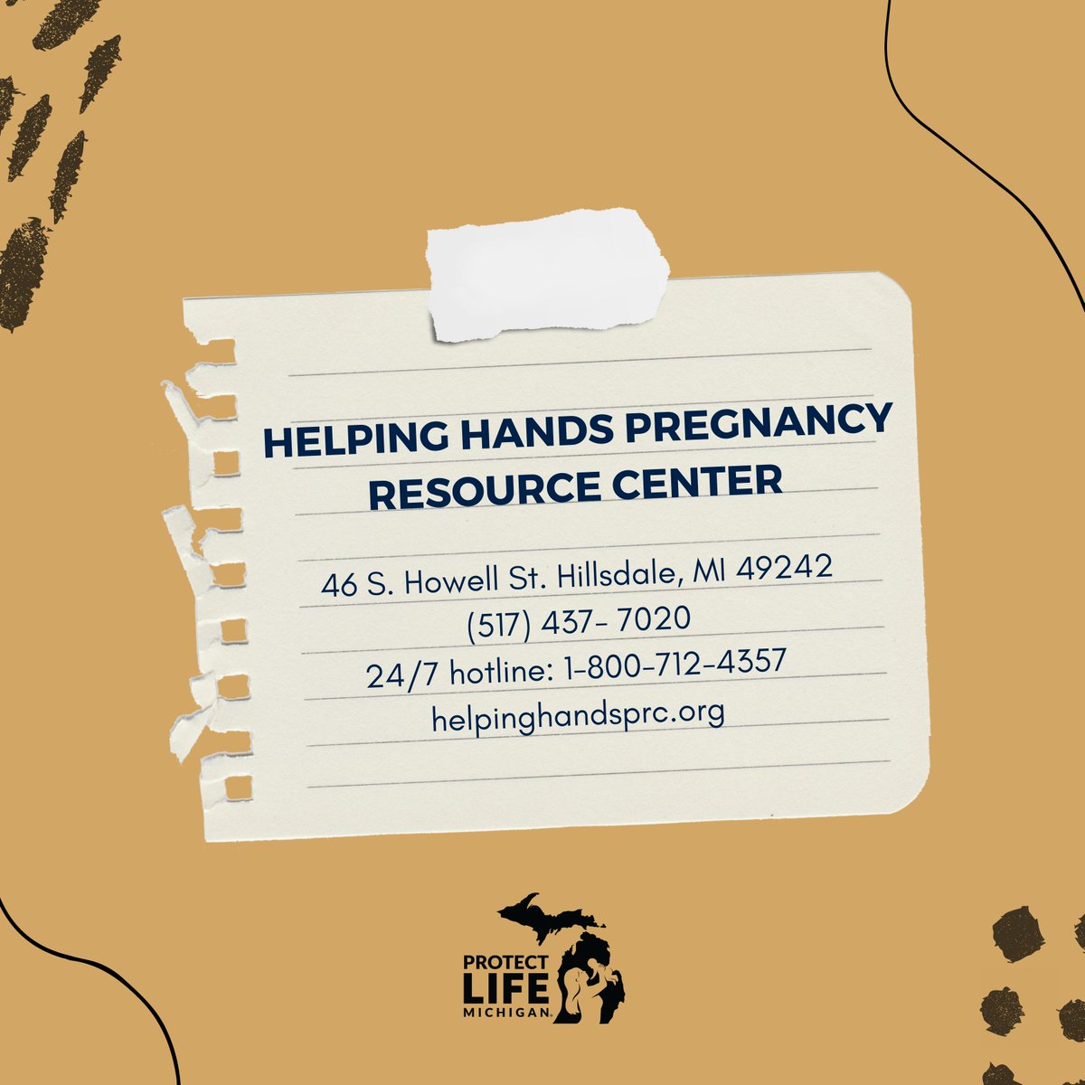 Do you live in the #Hillsdale area? We have resources for expecting mothers who need support — Helping Hands Pregnancy Resource Center.

Their goal is to offer hope, help, and healing to mothers with unplanned pregnancies! 💙 #michiganfamilies #unplannedpregnancy