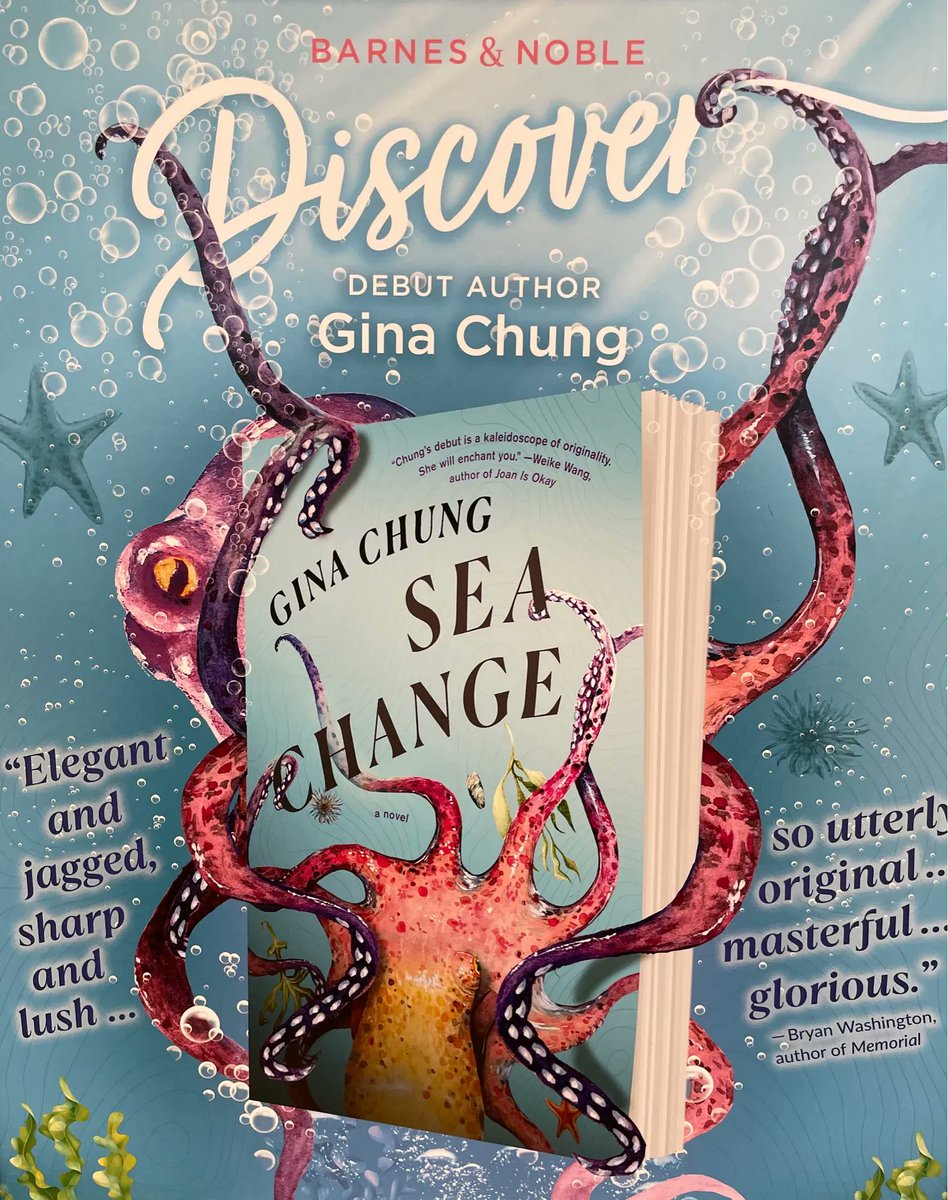 An enchanting novel about Ro, a woman tossed overboard by heartbreak and loss, who has to find her way back to stable shores with the help of a giant Pacific octopus at the mall aquarium where she works. #BNDiscoverpick #tbrpile #novel