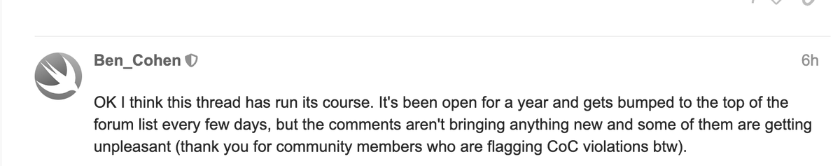charltonprov's tweet photo. @bdkjones Did anyone mention why this was flagged as a CoC violation?  Agree that closing the thread over this seems a bit drastic https://t.co/ZvOaB5alCl