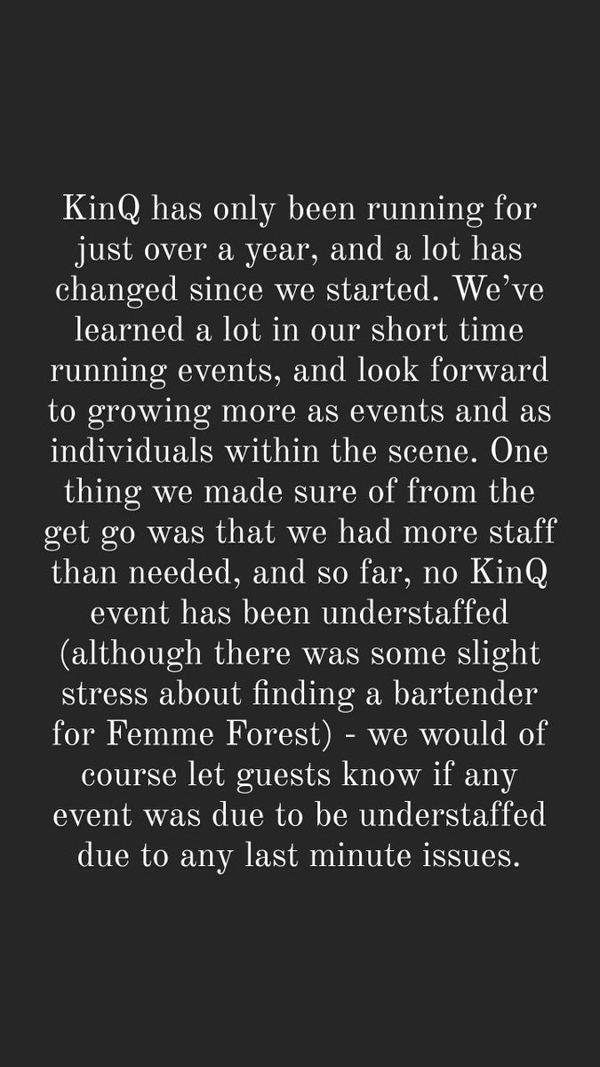 KinQ_events's tweet photo. In response to some recent posts about KinQ: https://t.co/0An4Vog9xY