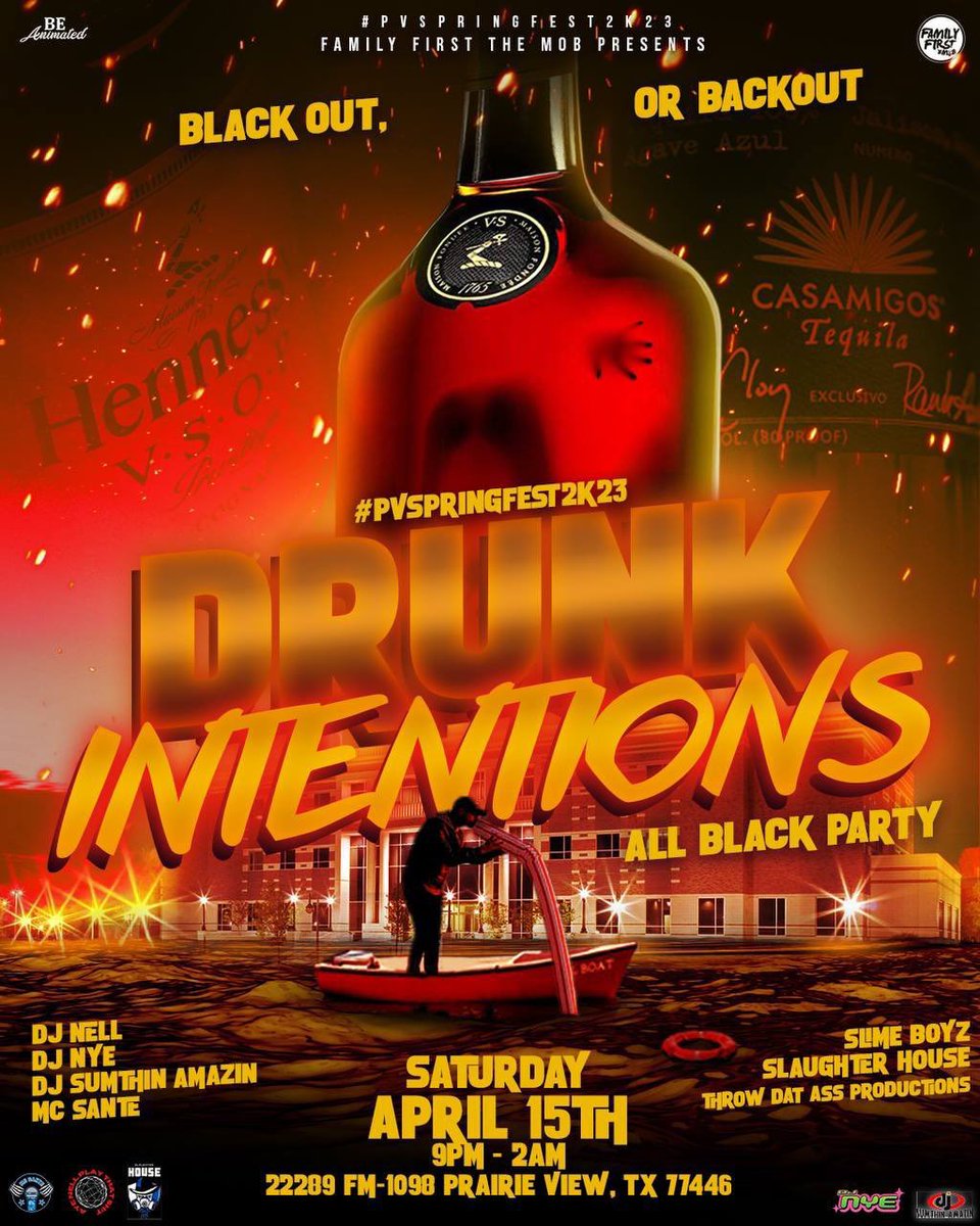 Saturday we lit 🔥‼️ I got some special for the first 200 people 💰😈 #drunkintentions