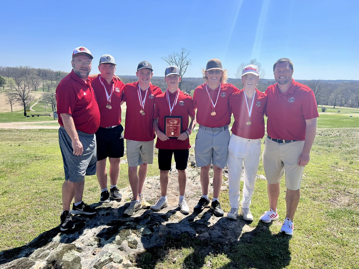 Today we won the Tiger Classic with a team score of 343! Congrats to all 5 varsity players for placing inside the Top 10!
Jackson Marcee (80) 2nd 
Wilson McDaniel (84) 3rd
Jake Wilson (89) 6th
Hunter Redburn (90) 8th
Isaiah Cairer (91) 10th
Ryan Spurgeon 94 
<a href="/STJ_Activities/">STJ Activities/Athletics</a>