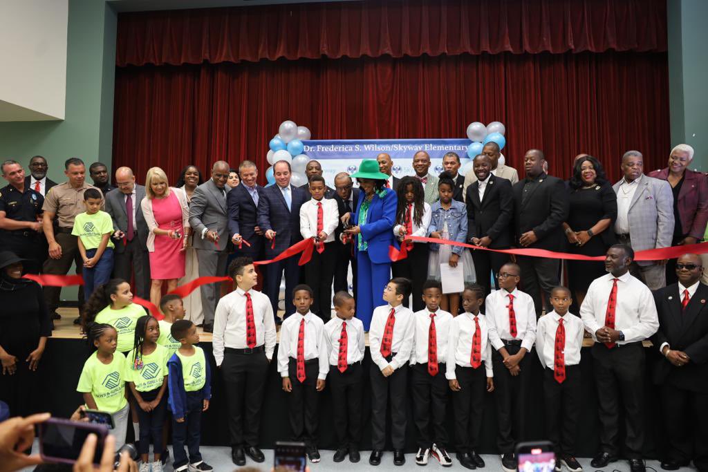 It was the honor of a lifetime to be joined by <a href="/MDCPS/">Miami-Dade Schools</a>, community and faith leaders, former <a href="/FSWSkyway/">FSW/Skyway Elementary</a> alumni and staff, the <a href="/5000RoleModels/">5000 Role Models</a>, loved ones, and friends to celebrate the grand opening of the newest @<a href="/BGCMia/">BGCMia</a>, the Frederica S. Wilson Club at Skyway Elementary.