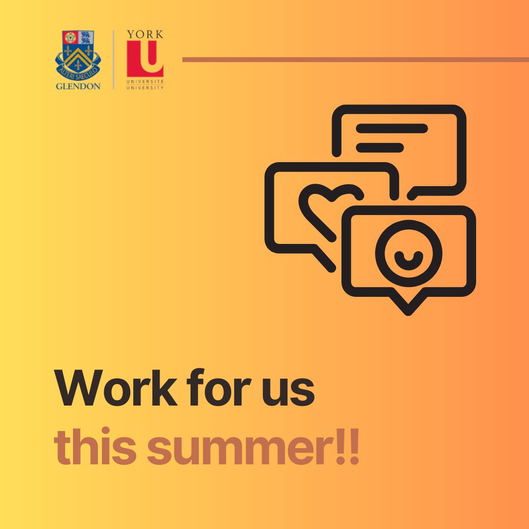 Get paid to create content for websites and social media! The Translation and Communications programs are looking to hire a bilingual student to promote events and courses on a variety of platforms. Apply now!
jobs-ca.technomedia.com/yorkuniversity/