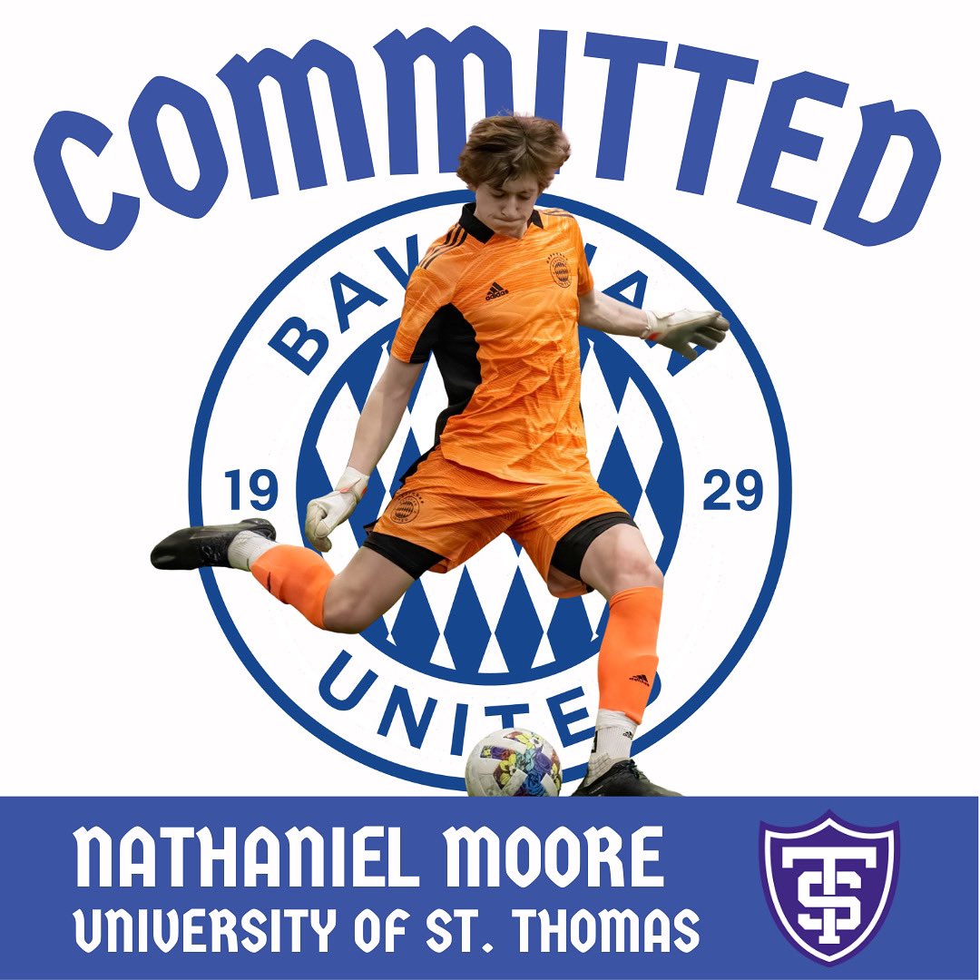 BavarianSoccer's tweet image. 🔹COLLEGE COMMITMENT🔹

Congratulations to Nathaniel Moore (U19 MLS Next) on his commitment to the University of St. Thomas!

Well done Nathaniel, we’re all so happy for you and your family!

#BavsDNA #collegesoccer #WIsoccer #wisconsinsoccer  #mlsnext