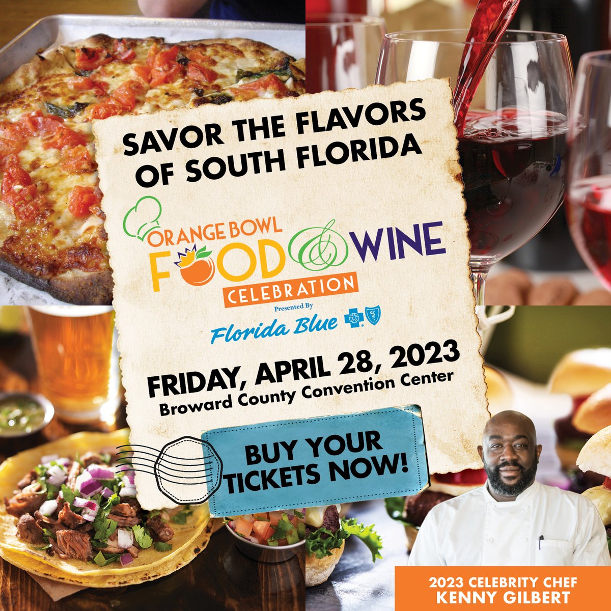 Join me at #OBFW on Friday 4/28 for an extravagant night of food, drinks, and fun! 30 of South Florida’s top restaurants and chefs will be in attendance. Proceeds benefit @makeawishsfla, @SpecialOlympics & #OrangeBowlCares.
Get your tickets now: bit.ly/OBFW2023