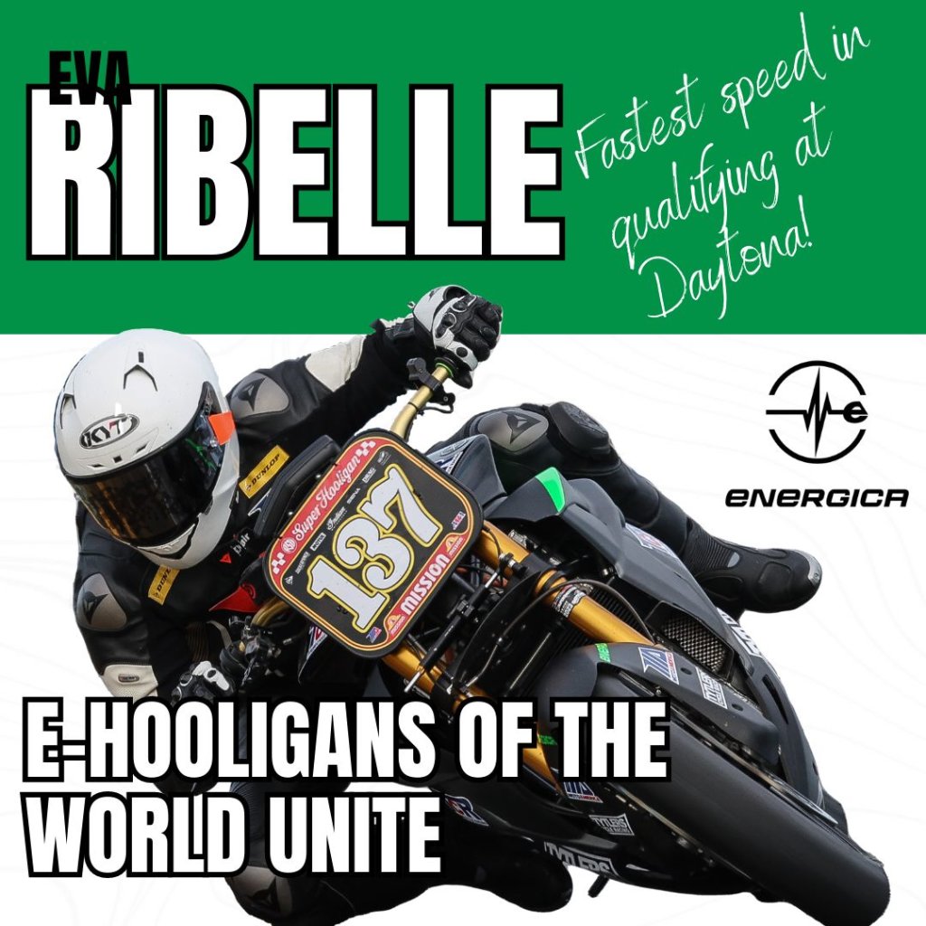 THE FUTURE IS ELECTRIC – More power and rapid acceleration, longer range than ever. Electric confronts ICE at Daytona coming 5th in a field of 28 competitors. Test ride it &amp; be part of history. pbxx.it/AeZPEN