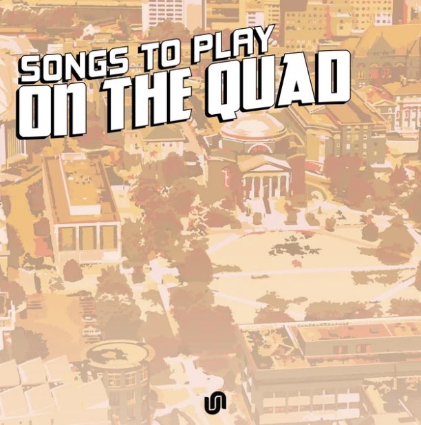 The snow is gone and the days are longer which means it’s time for days on the quad! Check out the link in our bio for some songs to blast on your speaker while you bask in the sun ☀️🎶