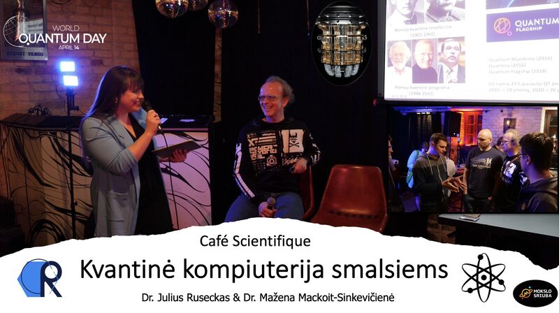 MazenaMackoit's tweet photo. Vieša @Open_Readings Cafe Scientifique "Kvantinė kompiuterija smalsiems" jau įvyko! Ačiū visiems, kas užsuko į šią paskaitą!!! Be galo malonu buvo pamatyti tiek studentų ir moksleivių. @WorldQuantumDay #quantumcomputing #physics #openreadings https://t.co/yAvjBaztAq