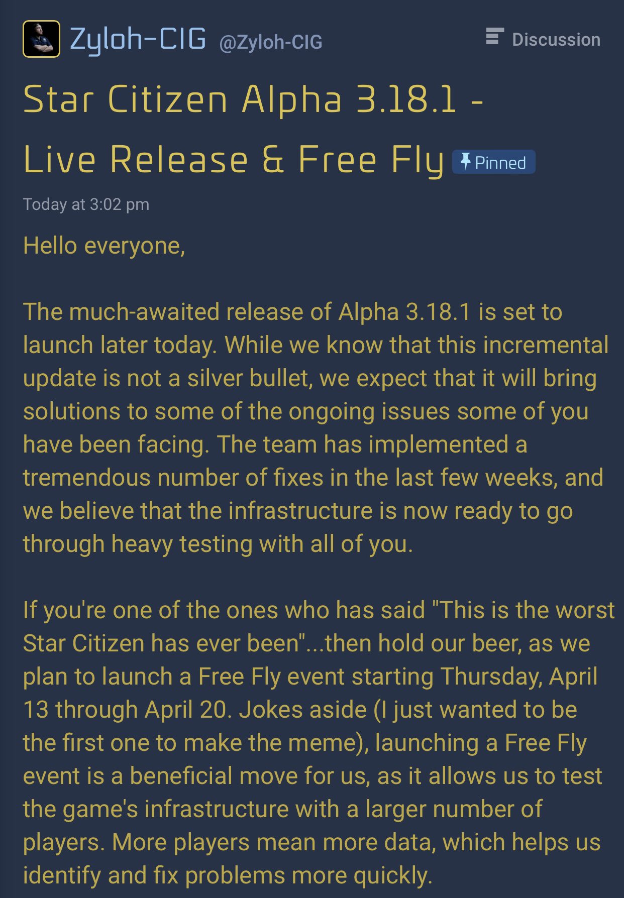Star Citizen 3.18.1 Free Fly is LIVE 
