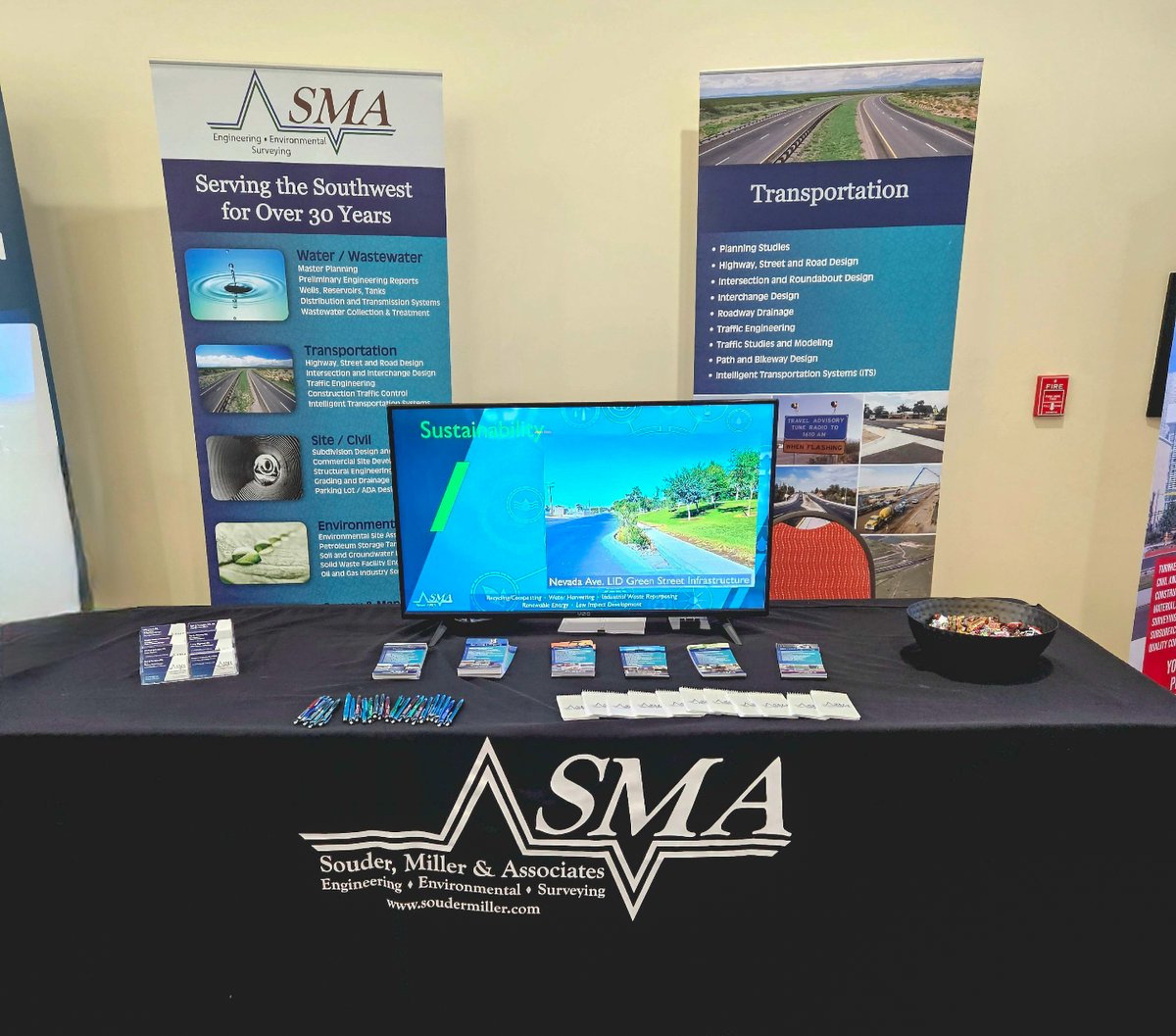 SouderMiller's tweet photo. The 2023 NM Transportation and Construction Conference is underway in Las Cruces, NM! Stop by our booth today through Friday and chat with us about how we’re building #StrongerCommunitiesByDesign in Transportation!

Thanks to the @NMSU_engineer for hosting the event! https://t.co/Rqzr5tX0tx