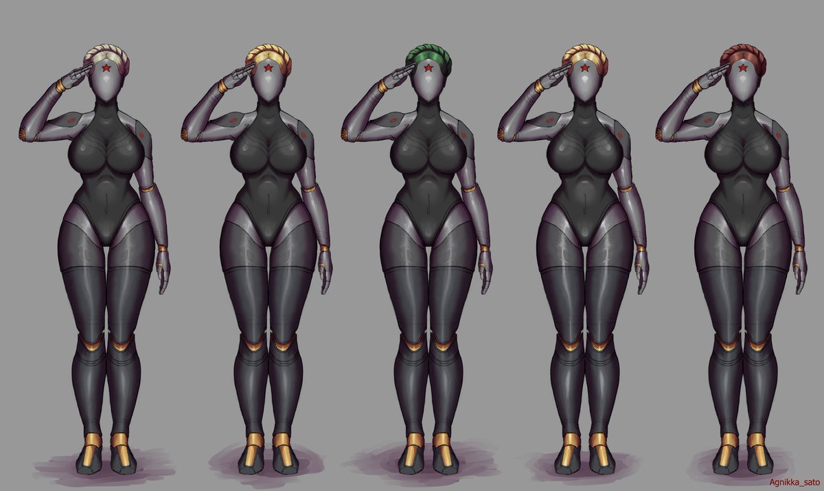 Agnikka_sato's tweet photo. commission for @IzanagiTruth ! it was a pleasure drawing voluptuous robot women! https://t.co/NaJMg7C1sK