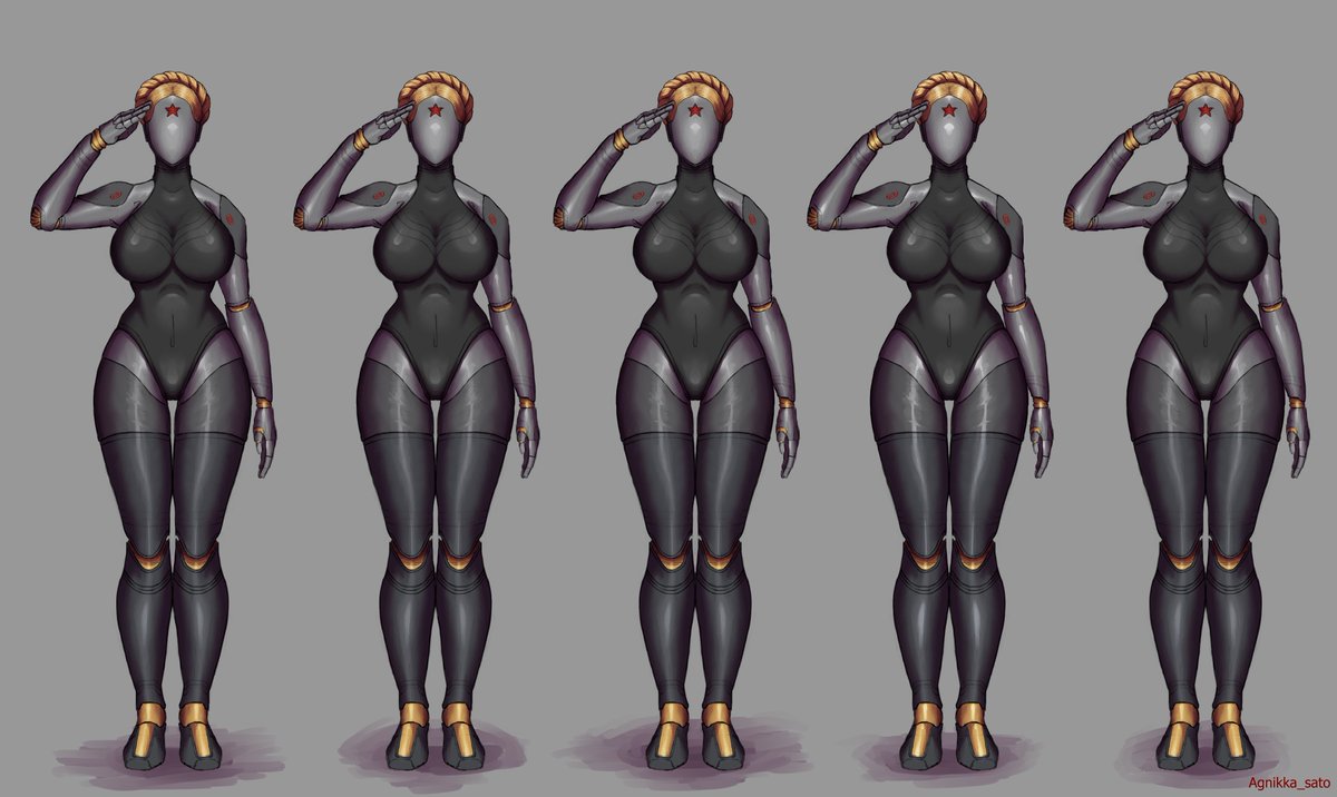 Agnikka_sato's tweet photo. commission for @IzanagiTruth ! it was a pleasure drawing voluptuous robot women! https://t.co/NaJMg7C1sK