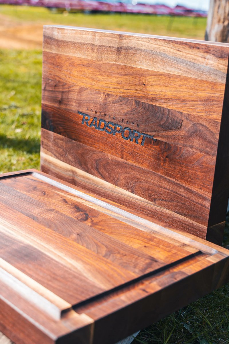 LongTailProd's tweet photo. Sponsor shoutout to Shane Kline of Walnut Street Woodworks  🪚 

Upon learning about Forever Farm Radsport XC, he asked if he could provide the Pro Men and Women and custom engraved cheese/cutting board - of course we said, "Hell yeah!" 

📷 @gabelloyd 

#foreverfarmradsport https://t.co/U4rAMvS1B2