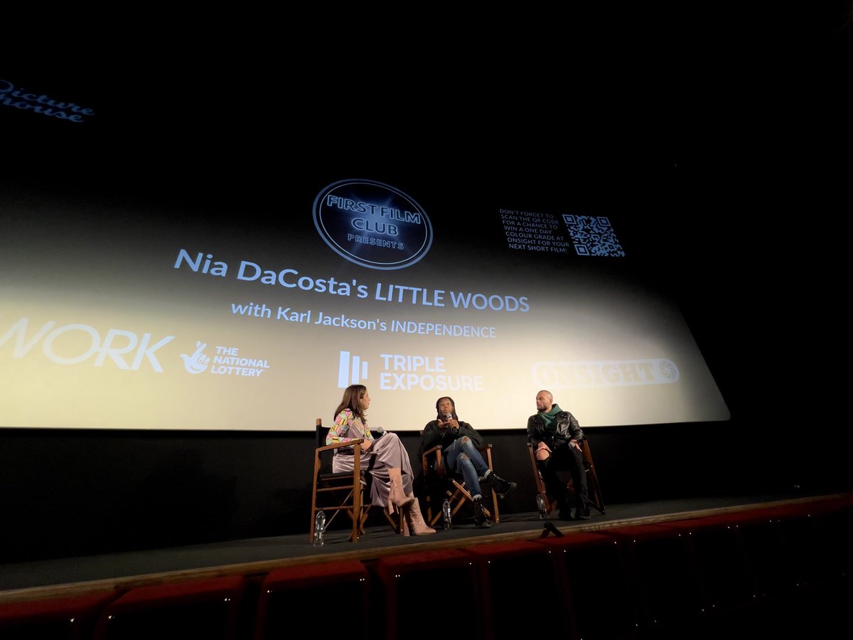 CentralPictureH's tweet photo. We were delighted to have Nia DaCosta and @KL_Jackson for tonight’s @first_filmclub screening at Picturehouse Central. 

Hosted by the wonderful @natalie_louise and @HannaFlint, we have been spoilt with the opportunity to discuss DaCosta’s and Jacksons short films live.✨ https://t.co/IYLjKbrrNs