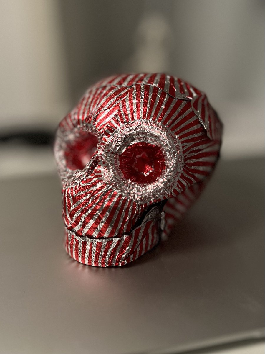 I covered a skull in Tunnock’s Teacake wrappers and, quite frankly, give me the Turner Prize now.