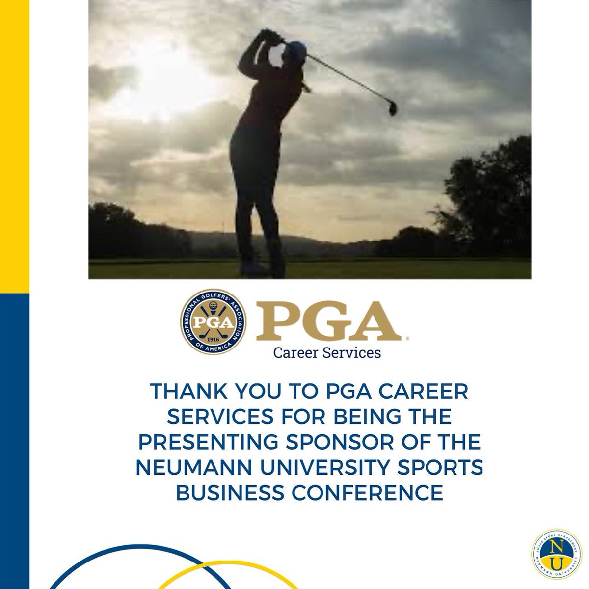 We are super excited to announce our official sponsor, for the Neumann University Sports Business Conference, PGA Career Services!