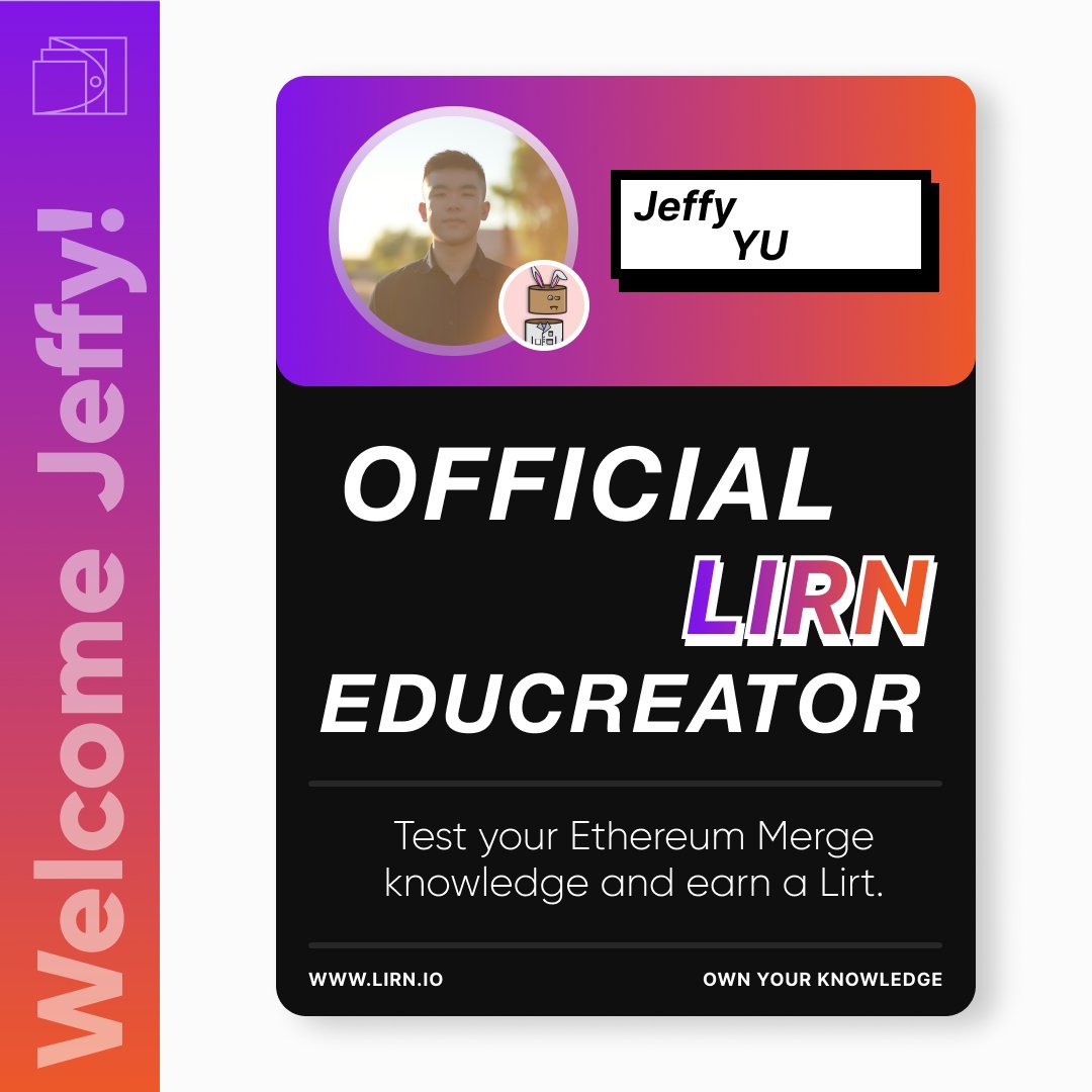 The Shanghai update reminds us of the Merge. A huge day for Etheruem.

With that being said, one of our Educreators <a href="/jyu_eth/">Jeffy Yu</a> published a quiz on the Merge covering all areas.

(Shanghai quiz coming soon)

Test your Etheruem knowledge &amp; verify it onchain👇
lirn.io/?quiz=4ovyadcg…