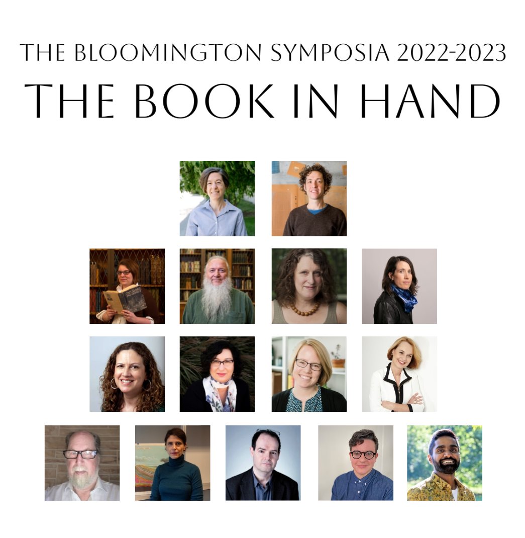 📣STARTING TOMORROW: Join us for The Bloomington Symposia: The Book in Hand at the Grand Hall of the Cook Center (in Maxwell Hall)!

You are invited to come for any part, or all, of the symposium either in person or online: go.iu.edu/4N6k