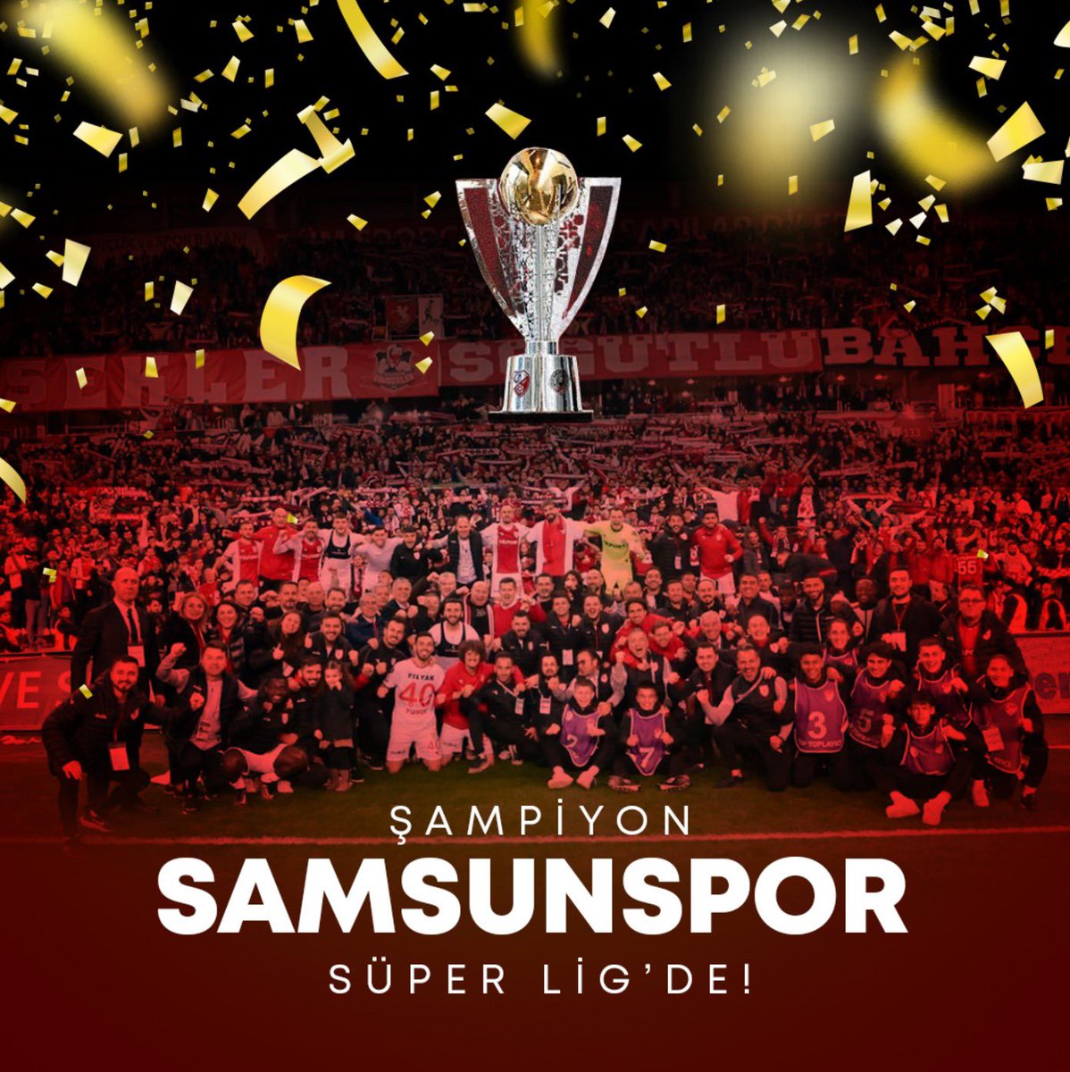 İnançla, Azimle ve Mücadeleyle…

#Samsunspor hak ettiği yerde Süper Lig’de…

Tebrikler <a href="/Samsunspor/">Samsunspor 🇹🇷</a> 🏆