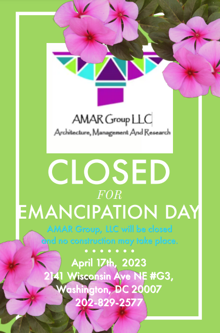 AMARGroup1's tweet photo. AMAR Group, LLC Closed for Emancipation Day https://t.co/C9NQfG0SPV