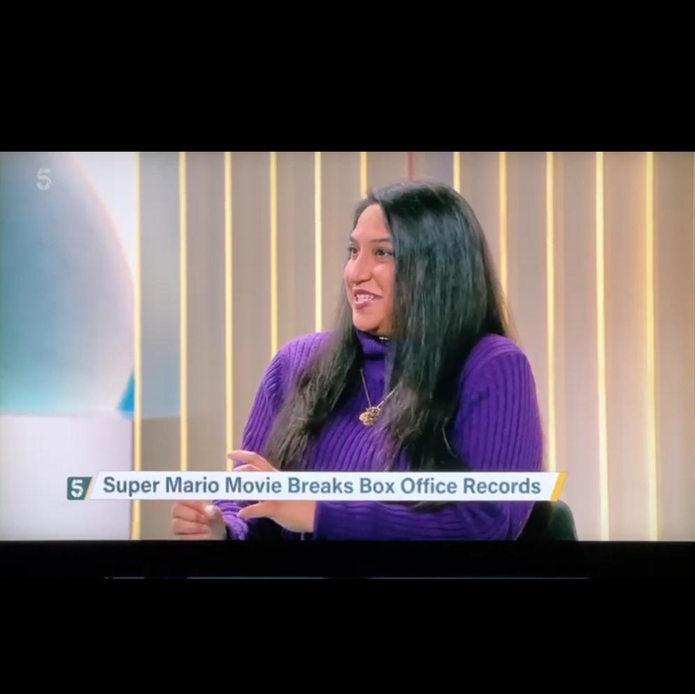 AshantiOmkar's tweet photo. 🔱🧿 It was a delight to be in studio at Channel 5 News @5_News to talk about the grand success of the #supermariomovie from @universaluk &amp; how this turned out to be #criticproof &amp; an apt #animation for multigenerational family audiences to enjoy, during the #Easter holidays 🎮🎬 https://t.co/IgtTBVgj3o