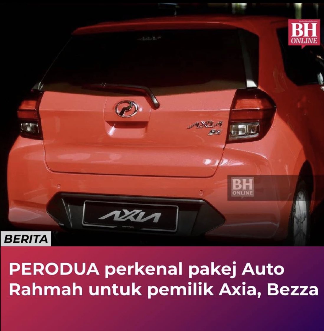 PeroduabyHasif's tweet image. PERODUA AUTO RAHMAH 2023🔥

Package service khas hanya untuk pemilik AXIA dan BEZZA sahaja. 

30% discount untuk harga total dalam satu invoice. Termasuk Parts dan Labour Fees. 

Tujuan Demi keselamatan sempena sambutan Hari Raya. #BEZZA #AXIA