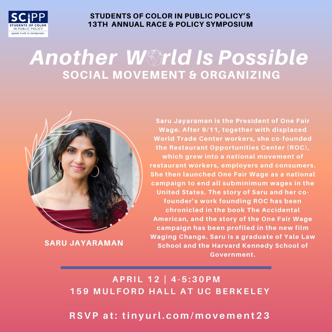 Today! With @aimeeallison of @_shethepeople and @SaruJayaraman of @onefairwage!