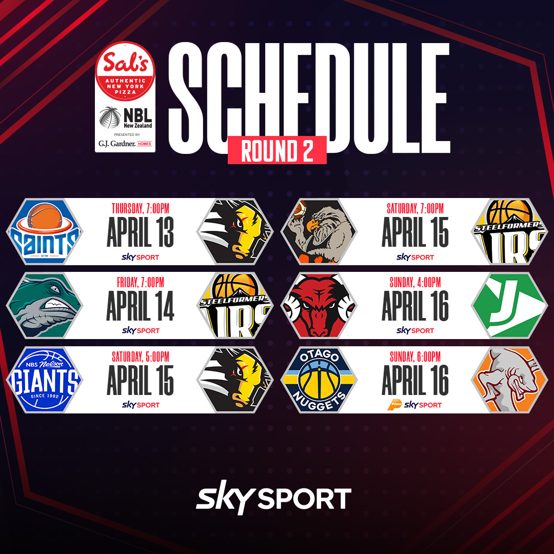 nznbl's tweet photo. Who's ready for Round 2? 🤩

We've got a must-watch clash to tip it off with the @saintswgtn hosting the @franklinbullsnz at TSB Arena 🔥

Tip-off at 7pm LIVE on Sky Sport 1 🍿

#SalsNBL #UnlimitedAction @skysportnz https://t.co/wZYD2QIea7