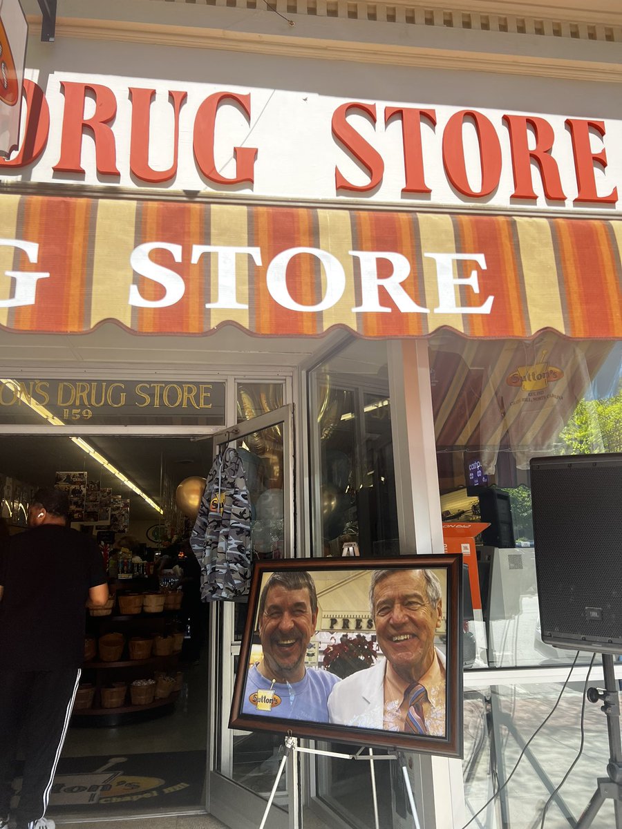 C_Bass6's tweet photo. Happy 100 years @Suttons_Drug 🤍 You’re a #ChapelHill institution! https://t.co/M86knNPvx2