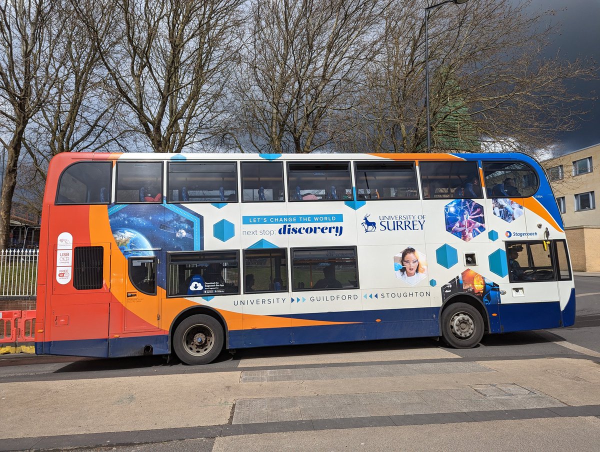 jimbolimbo9's tweet photo. On a similar note, Swindon depot has received 3 Scania / E400s from Guildford and are regularly seen in Oxford on the S6, covering for Gold E400MMCs currently in Bristol for the P&amp;R contract. Don't tell the universities that Surrey Uni is being advertised on buses in Oxford! 😆 https://t.co/r5GUKiTeKa