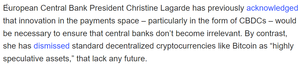 jasonappleton's tweet photo. If #crypto is just a highly speculative asset not to be messed with, why do the regulators try so hard to combat it? Banks will be custody providers for those not in the know. Thats it. https://t.co/5YGUxB940I