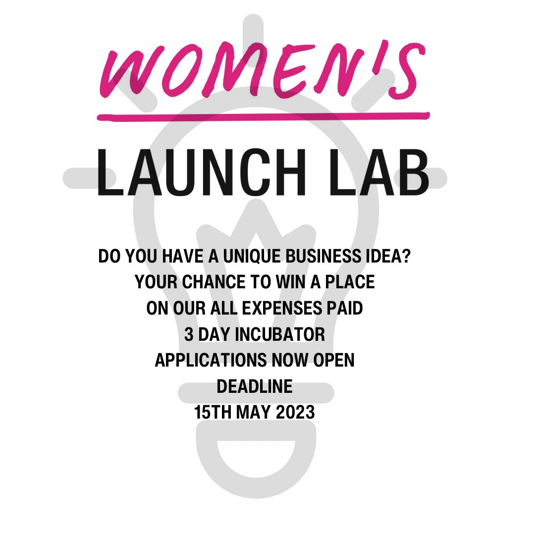 Competition time! Do you have a unique business idea and want to win a place on a 3 day all expenses paid incubator programme this summer - deadline 15th May - more info here 👉🏼 makeityourbusiness.co.uk/womens-launch-… <a href="/miyrbiz/">MakeItYourBusiness</a> <a href="/AlisonCork/">Alison Cork MBE</a> #startups #competition #NWEW #NWEW2023