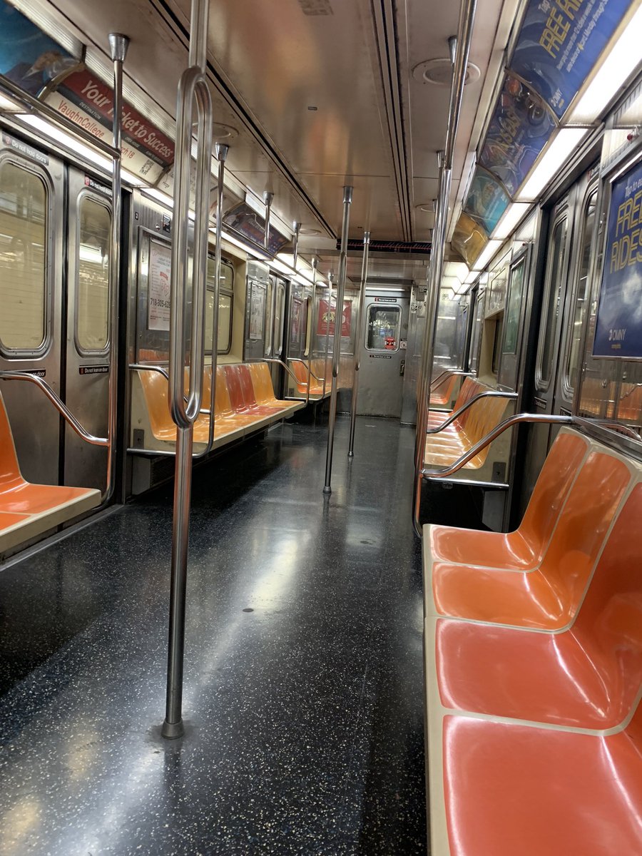 Why do I have this car to myself? Oh, because it’s 83 degrees outside and the HEAT is on inside. Classic.