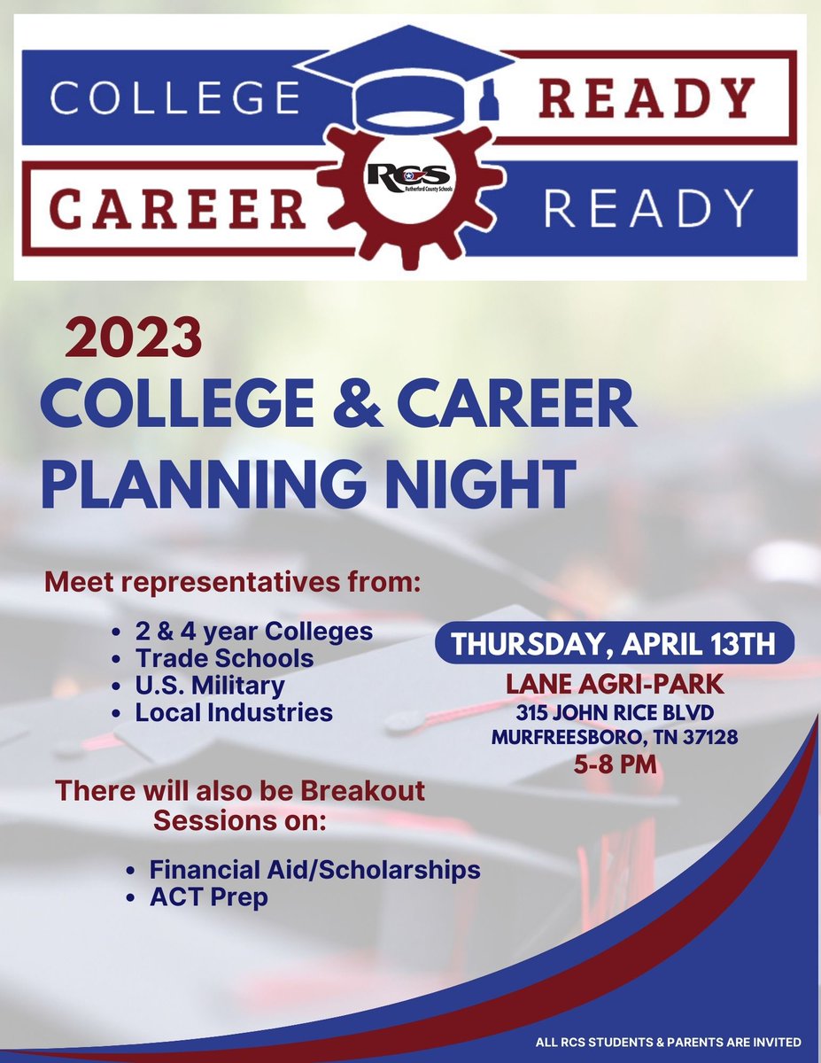 rucoschools's tweet photo. #RCSParentTips: College and Career Fair Thursday night! https://t.co/gnnYA8uRdP