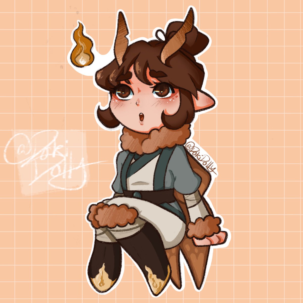 Doki_Dolly's tweet photo. And Iโm really really excited for this one! The little Shang Qinghua moth design as a chibi! Iโm actually considering making stickers or keychains for this one but Iโm not sure outside of myself who would be interested in them~ #myart #shangqinghua #svsss
#svsssfanart #mothau? https://t.co/LGJxsGXH9t