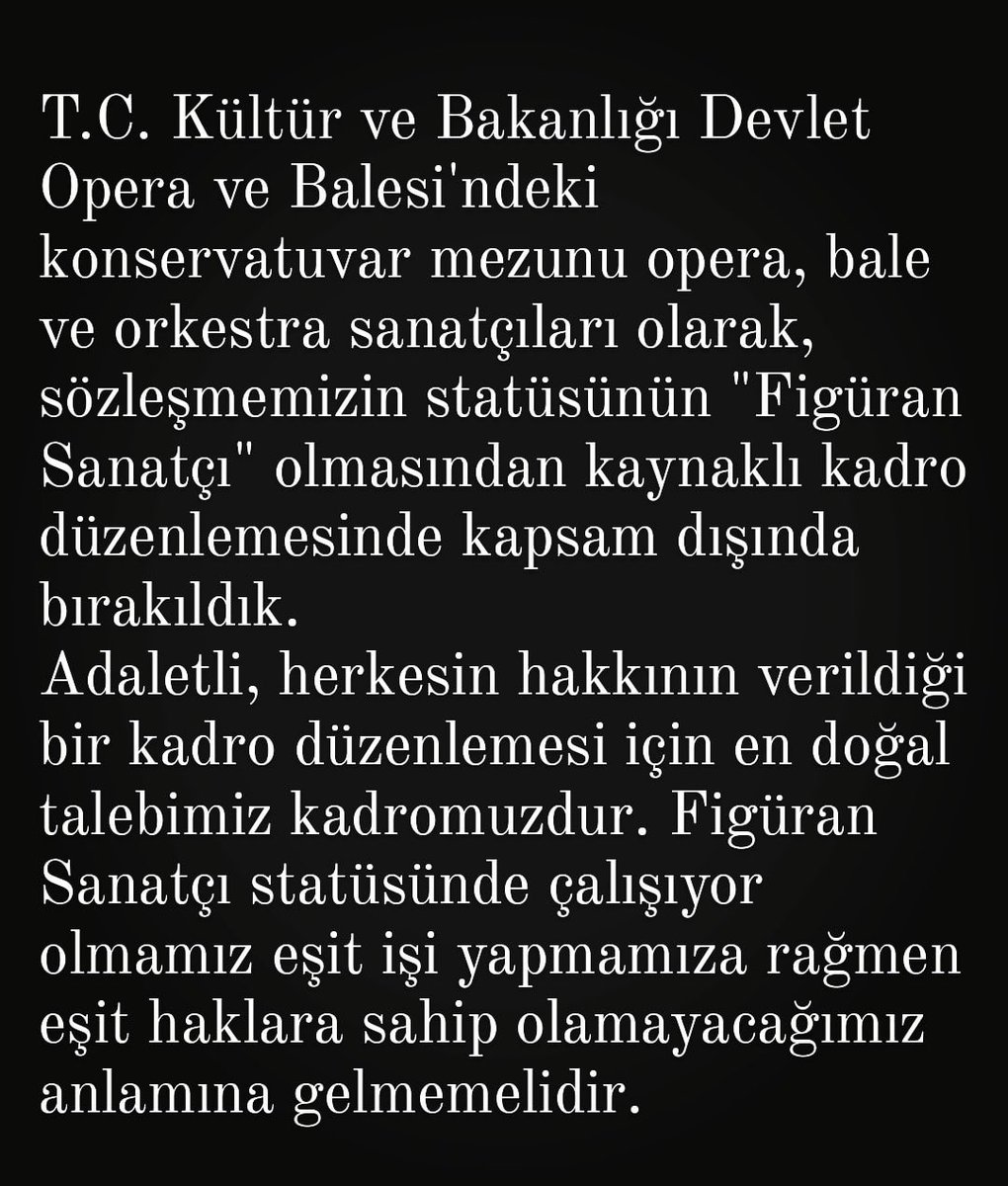 Lütfen sesimizi duyun <a href="/handefrt/">Hande Fırat</a> <a href="/cnnturk/">CNN TÜRK</a> <a href="/KanalD/">Kanal D</a> #figüransanatçiyakadro