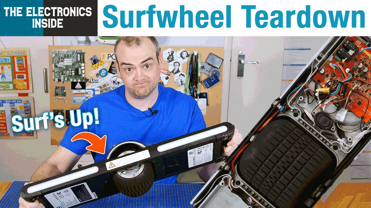 E14Community's tweet photo. Is the #Surfwheel electronic skateboard a real mode of transportation, or more for casual trips around town? One way to find out would be to assess its build quality, which David is doing this week on #TheElectronicsInside! https://t.co/4HZgb3VLxD https://t.co/Dakic58Jj4